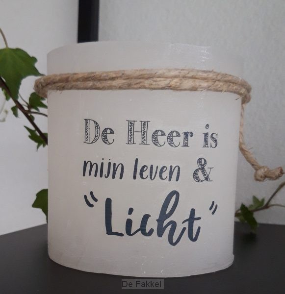 Windlicht S De heer is mijn leven en lic