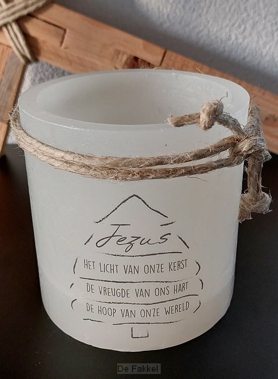 Windlicht Jezus het Licht - kerst
