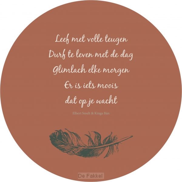 Muurcirkel 25cm Leef met volle teugen