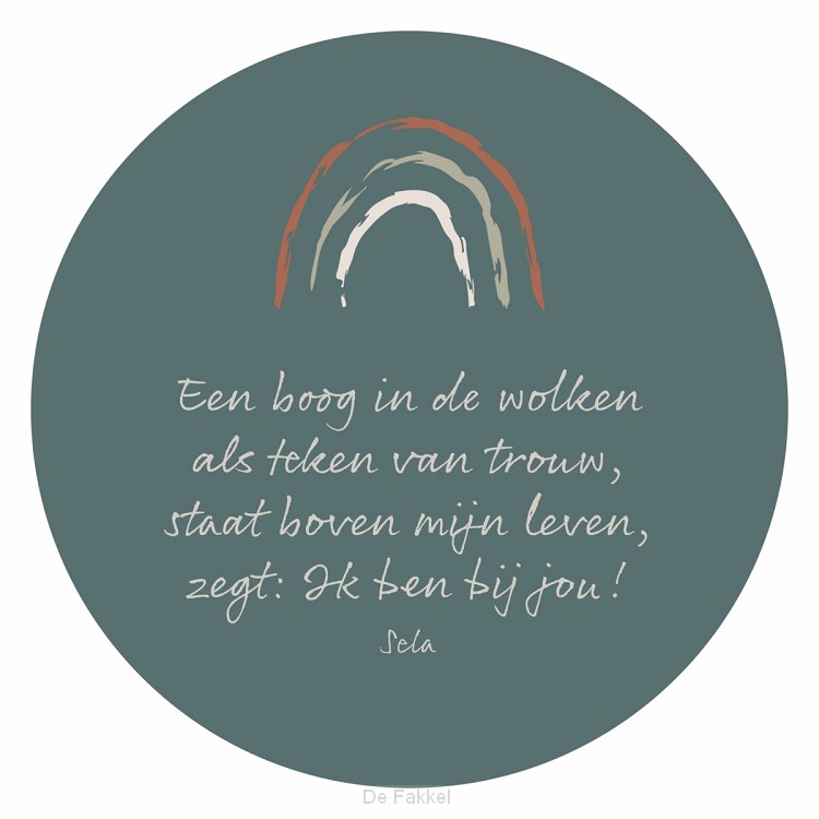 Muurcirkel Een boog in de wolken