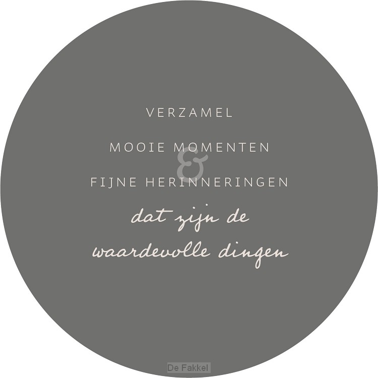 Muurcirkel 25 cm verzamel mooie momenten