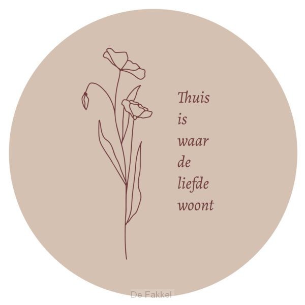 Muurcirkel Thuis is waar de liefde woont