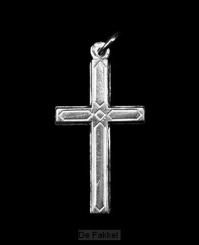 Hanger zilver kruis 25 mm