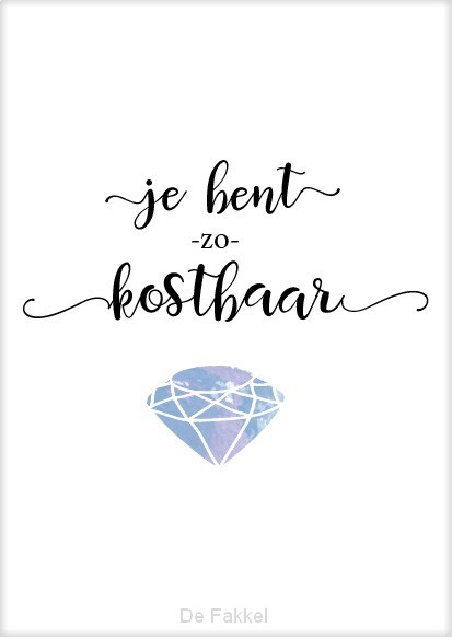 Cadeaubord je bent zo kostbaar