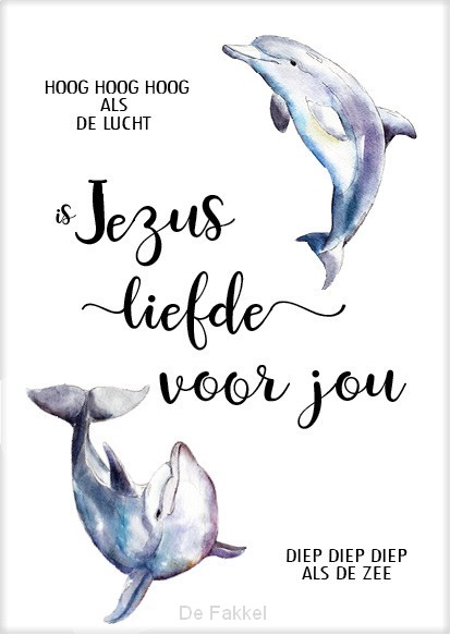 Cadeaubord dolfijn Jezus liefde voor jou