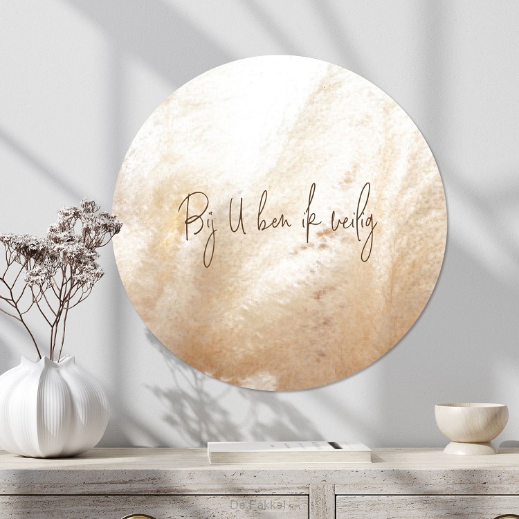 Muurcirkel 40 cm, Bij U ben ik veilig