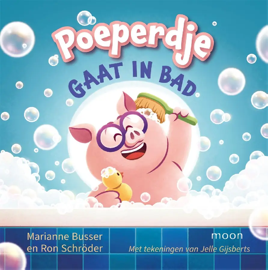Poeperdje gaat in bad