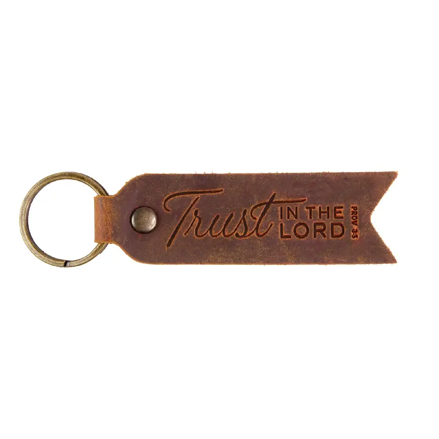Trust in The Lord  Prov 3:5 Leather keyr