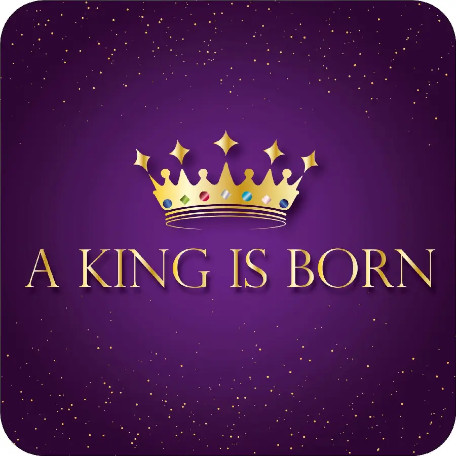 Onderzetter kerst, a king is born