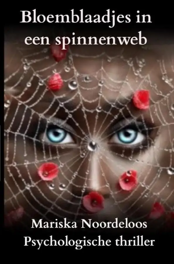 Bloemblaadjes in een spinnenweb