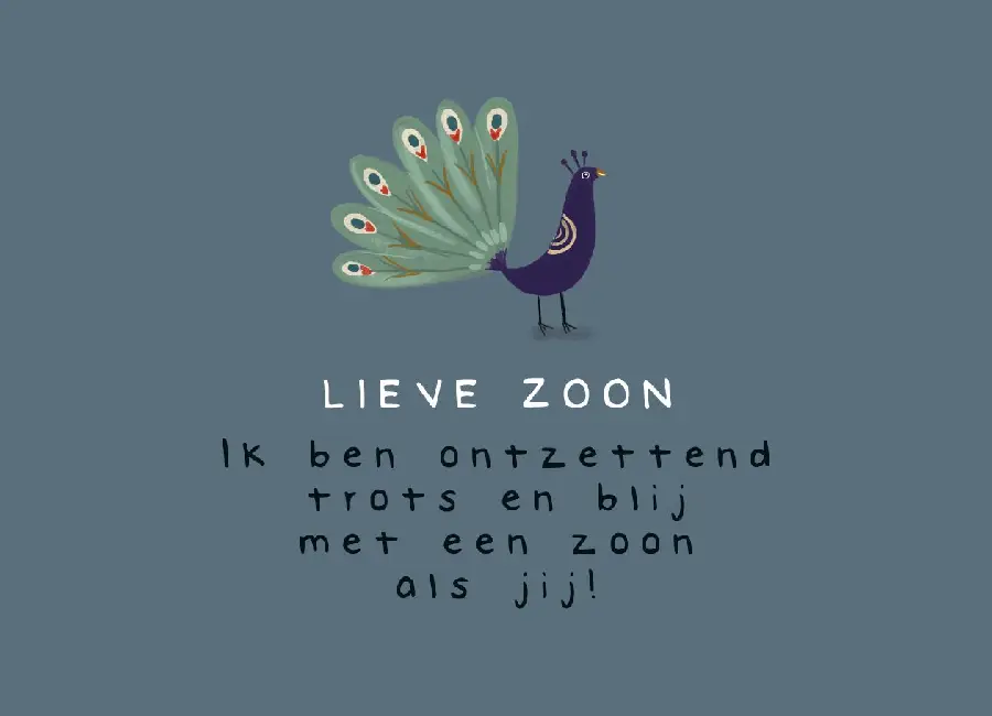 Lieve zoon