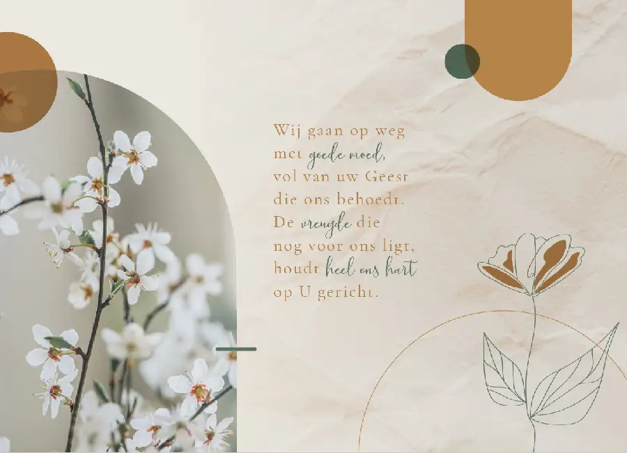 Enkele kaart Wij volgen U Heer