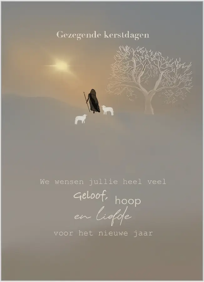 Geloof hoop en liefde gezegende kerstdag