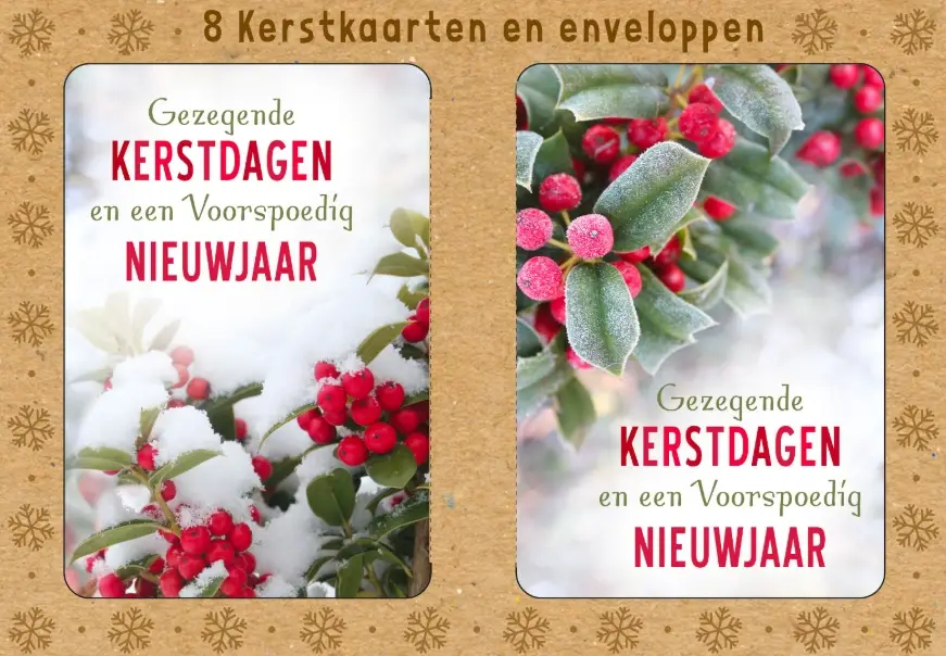 kerstkaarten en envelop