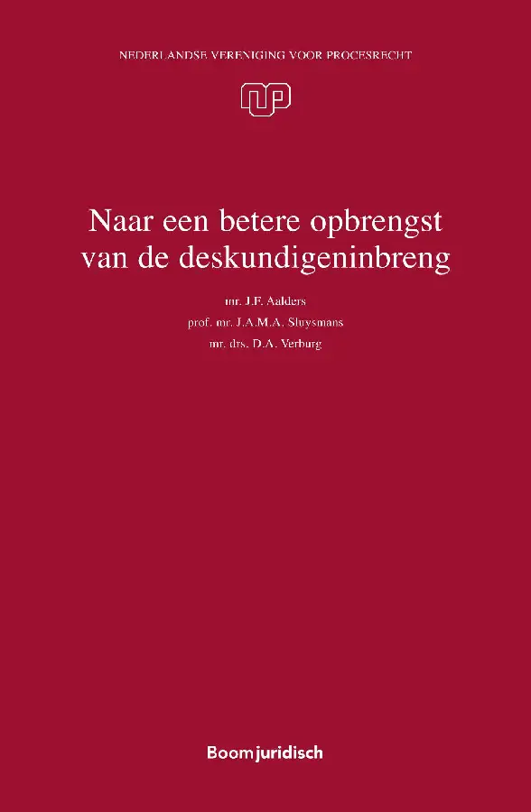 Naar een betere opbrengst van de deskundigeninbreng