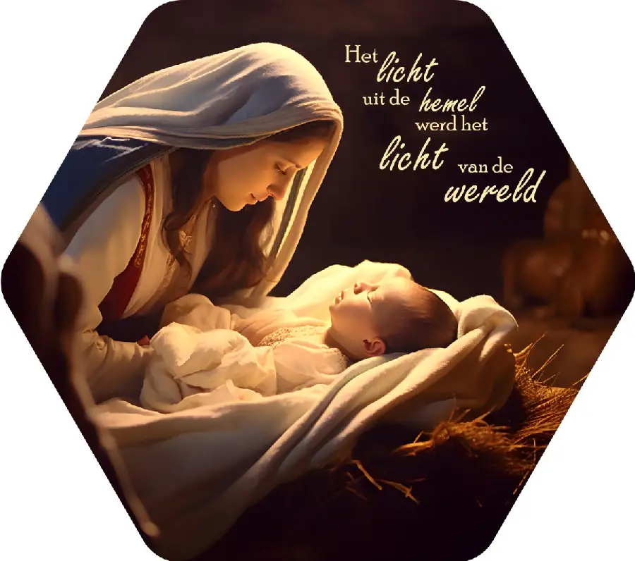 Het licht uit de hemel. Kerst 25cm