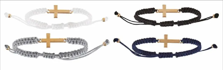 Nylon cross bracelets