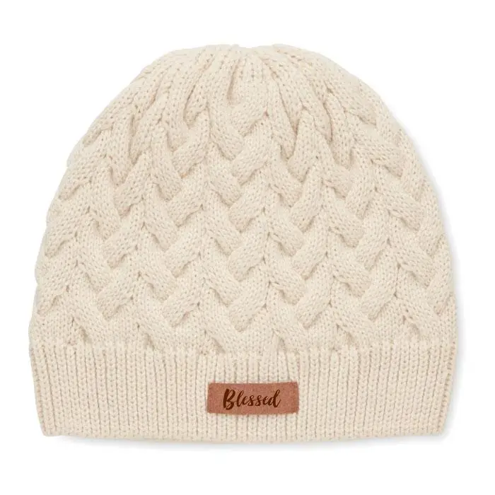 Blessed beanie hat Cream