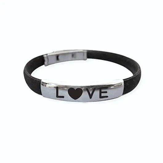 Silicone bracelet love